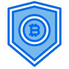 shield blue line icon