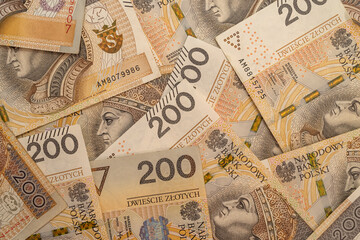 Pln polish money as background for design