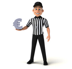 Fun 3D Illustration of an american Referee