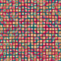 Abstract Geometric Pattern generative computational art illustration