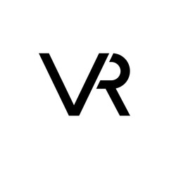 VR letter design logo vector. 