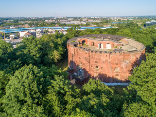 St. Benedict Fort 31 in Podgorze district in Krakow, Poland. Built 1853–1856. Surrounded by...