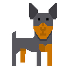 Dog flat icon