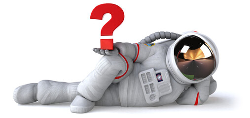 Fun astronaut - 3D Illustration © Julien Tromeur