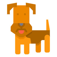 Dog flat icon