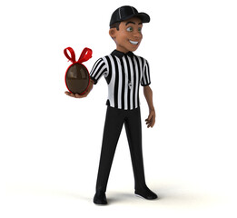 Fun 3D Illustration of an american Referee