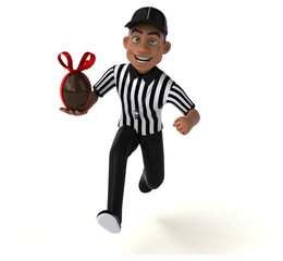 Fun 3D Illustration of an american Referee