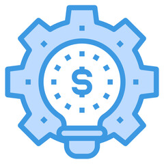 Investment blue outline icon