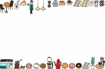 くっきり主線のカフェアイコンフレーム