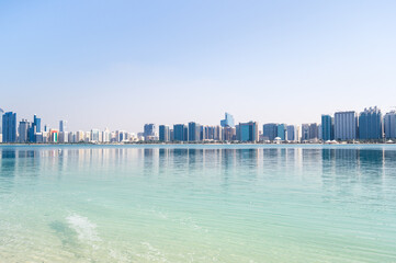 View of skyscrapers in the center of Abu Dhabi