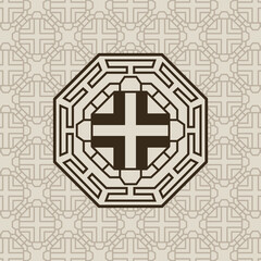 Obraz premium Korean Pattern with octagon