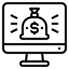 Money Bag outline icon