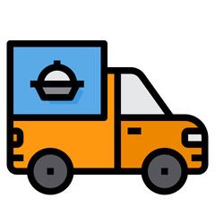 Delivery filled outline icon