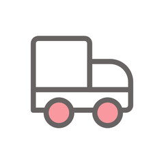 Shipping filled outline icon.