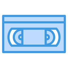 Tape blue outline icon