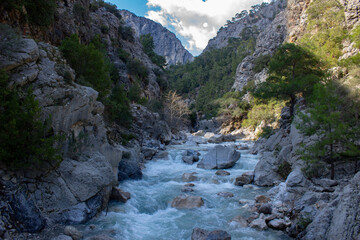 Mountain river in the Goyniuk canyon