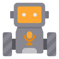 Robot flat icon