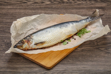 Salted Herring fish with pepper