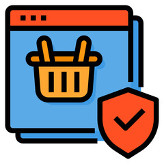 Warranty filled outline icon