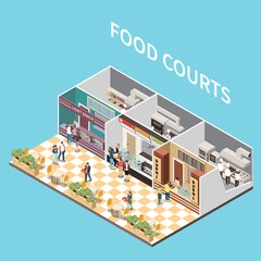 Food Court Isometric View