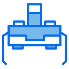 Electronics blue line icon