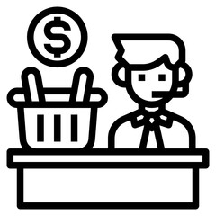 Consumer outline icon