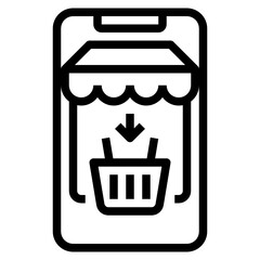 Shopping outline icon