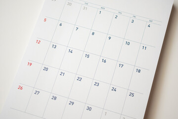 calendar page date background business planning appointment meeting concept
