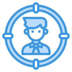 Target blue outline icon