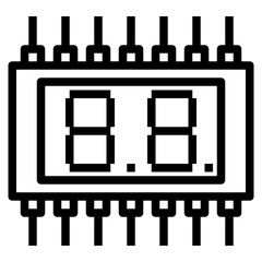 Elec_seven segment line icon