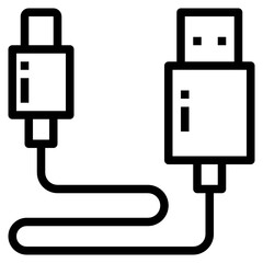 Elec_usb cable line icon