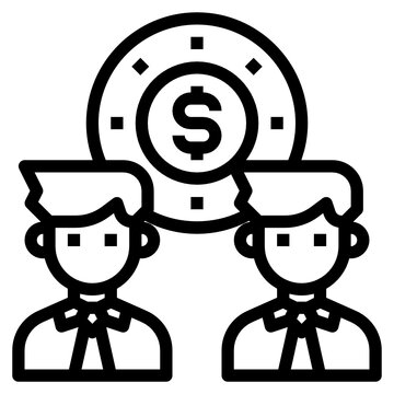 recommend clip art: Collaborate outline icon