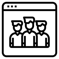 Video Conference outline icon
