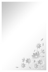 喪中はがき　コスモスの花