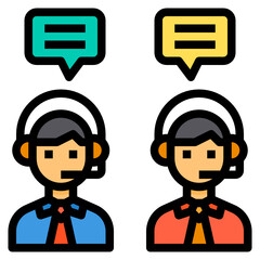 Online Discussion filled outline icon