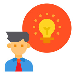 Idea flat icon