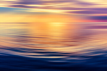 Abstract sea at sunset background.