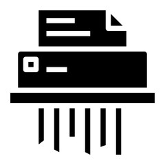 Shredder glyph icon
