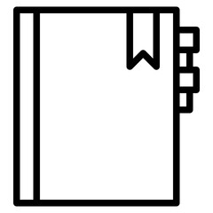 notebook line icon