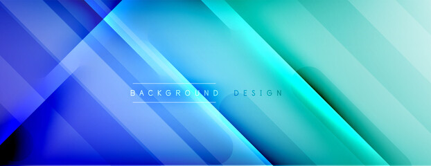 Fototapeta premium Abstract background - lines composition created with lights and shadows. Technology or business digital template. Trendy simple fluid color gradient abstract background with dynamic