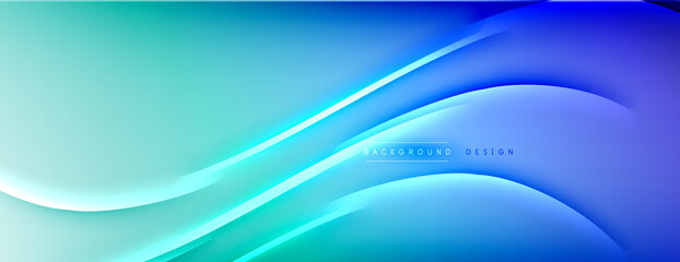 Abstract background - lines composition created with lights and shadows. Technology or business digital template. Trendy simple fluid color gradient abstract background with dynamic