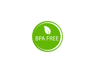 Bpa free, label, eco icon. Vector illustration. flat design.