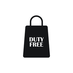 Duty free shopping bag icon design. vector illustration