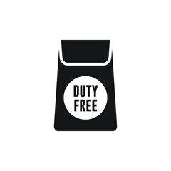 Duty free shopping bag icon design. vector illustration