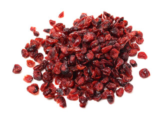 Cranberry dried fruit isolate on white background