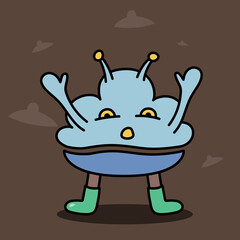 Unji monster. Poop design character