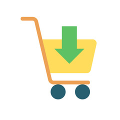 Add cart flat icon.