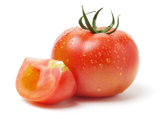 fresh tomato isolated on white background