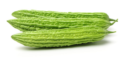 Bitter melon , Bitter gourd on white background