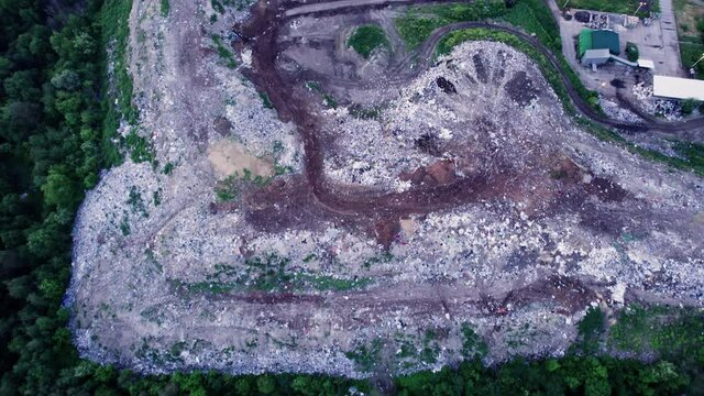 Aerial View Of Garbage Dump